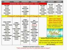 64 Create Dance Class Schedule Template For Free with Dance Class Schedule Template
