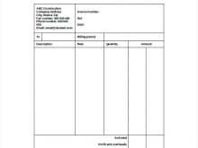 64 Creating Self Employed Construction Invoice Template For Free for Self Employed Construction Invoice Template