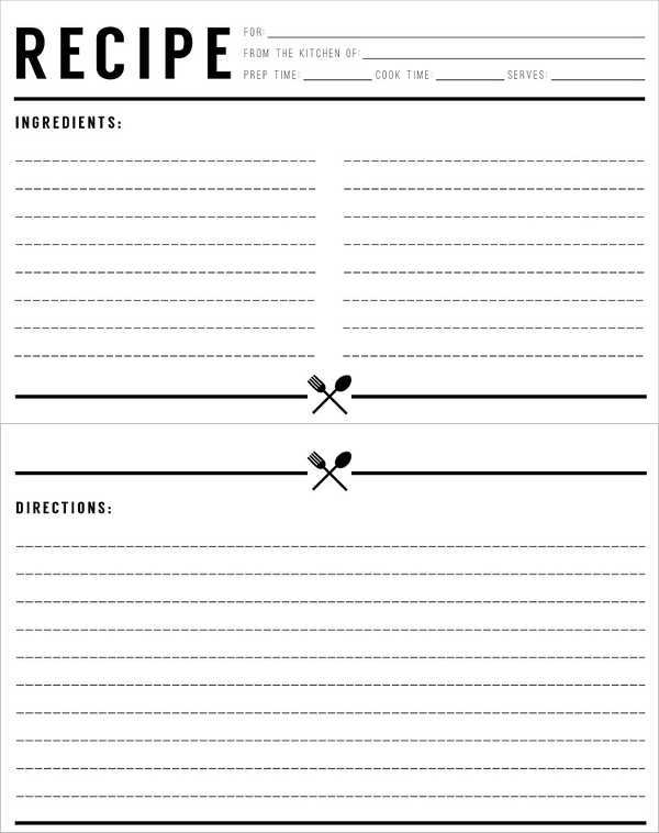 3x5 Recipe Card Template Word