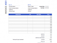 64 Customize Our Free Company Invoice Template Excel For Free with Company Invoice Template Excel