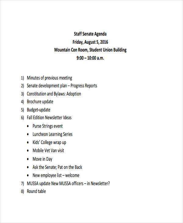 64 Customize Union Meeting Agenda Template Maker by Union Meeting