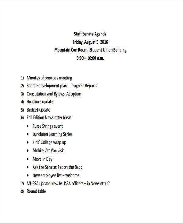 64 Customize Union Meeting Agenda Template Maker by Union Meeting ...