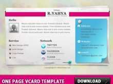 64 Format One Page Vcard Template Free in Word for One Page Vcard Template Free