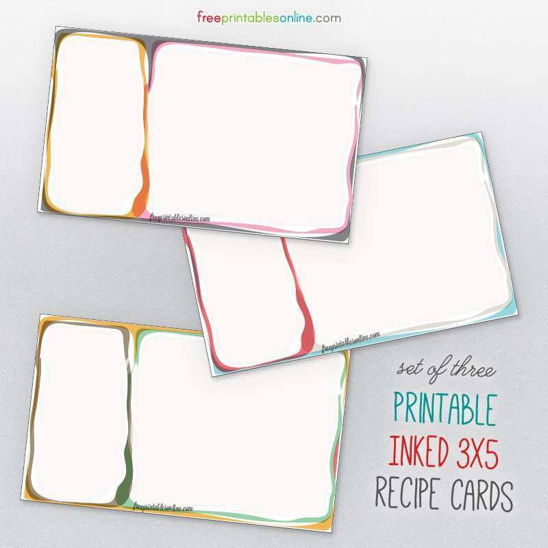 64 Free 3X5 Recipe Card Template Free Layouts by 3X5 Recipe Card Template Free