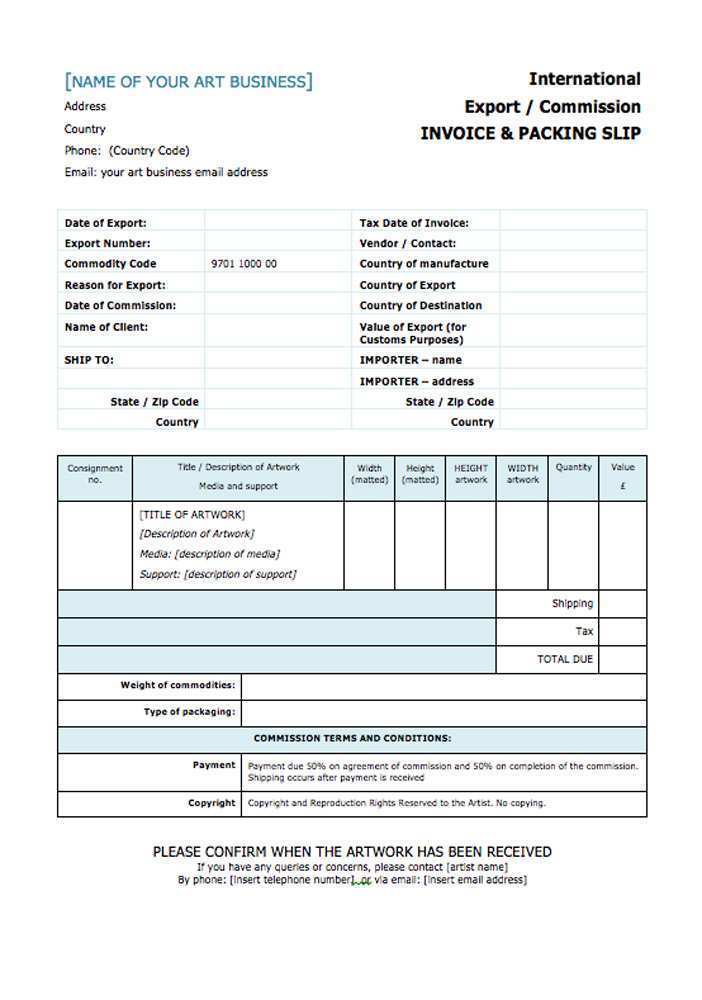 64 Free Artist Invoice Example for Ms Word by Artist Invoice Example