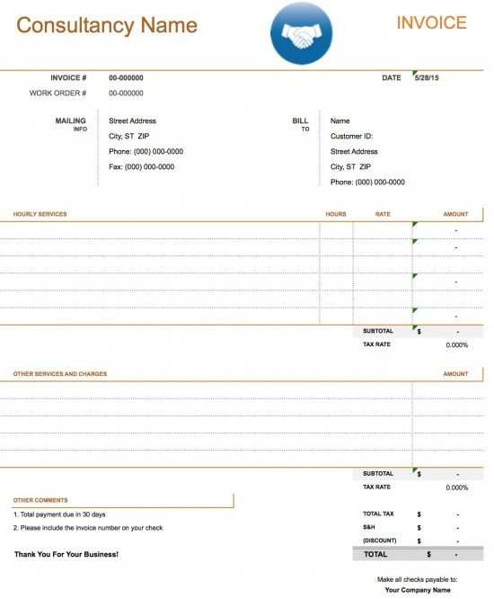 64 Free Consulting Hours Invoice Template Formating for Consulting Hours Invoice Template