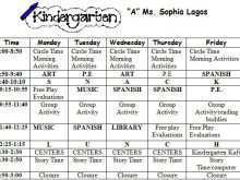 64 Free Kindergarten Class Schedule Template Layouts by Kindergarten Class Schedule Template