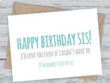 64 Free Printable Birthday Card Templates For Sister Layouts for Birthday Card Templates For Sister