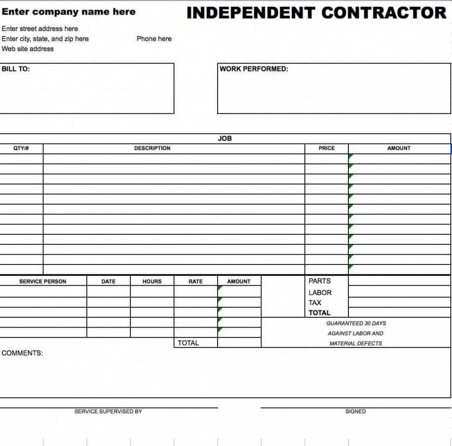 64 Free Printable Construction Invoice Template Xls With Stunning Design for Construction Invoice Template Xls