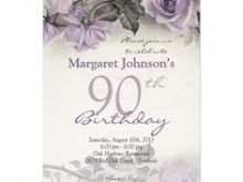 64 Printable 90Th Birthday Card Template Formating with 90Th Birthday Card Template