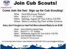 64 Printable Cub Scout Flyer Template in Word for Cub Scout Flyer Template