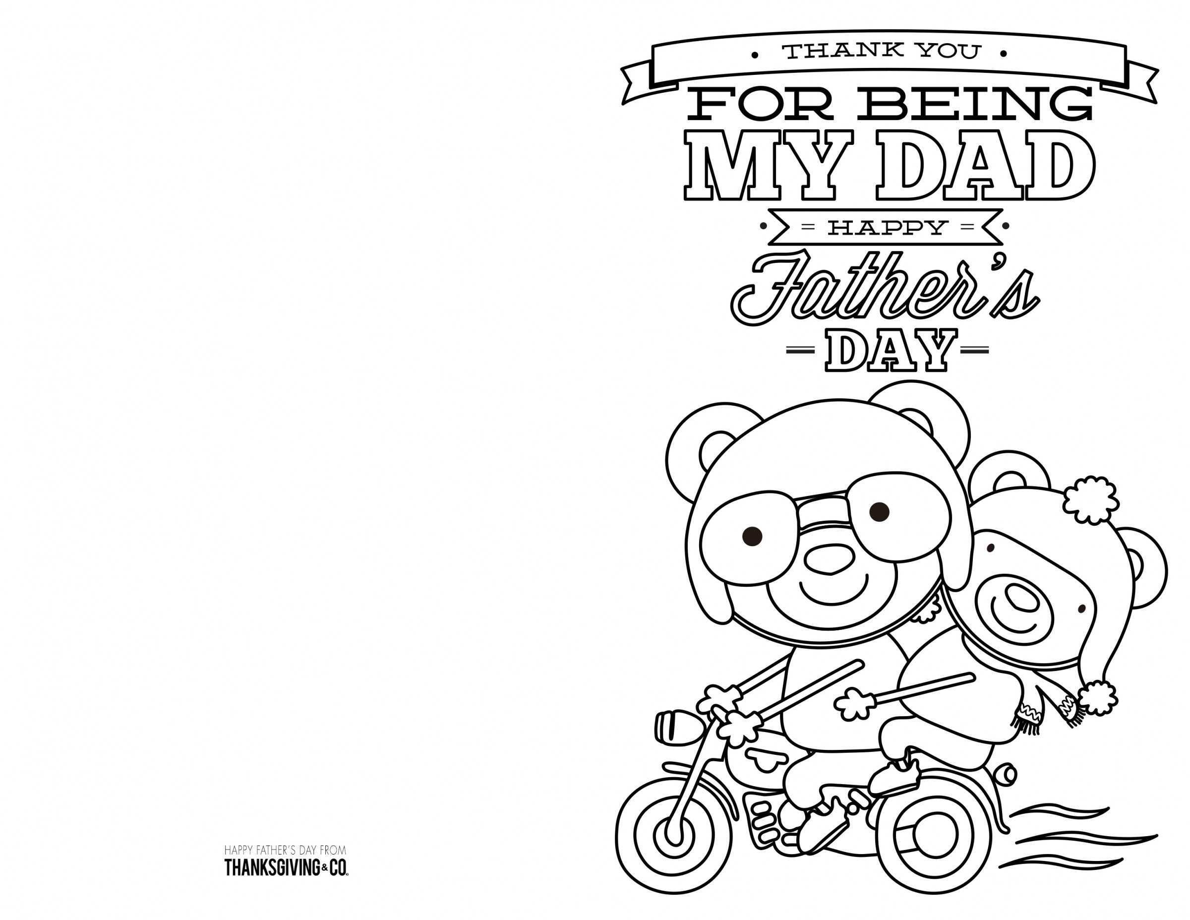 64 The Best Father Day Card Templates To Colour Formating with Father Day Card Templates To Colour