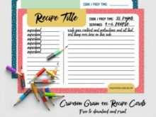 4X6 Recipe Card Template Free