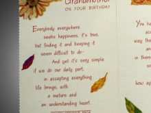 Birthday Card Template Grandmother