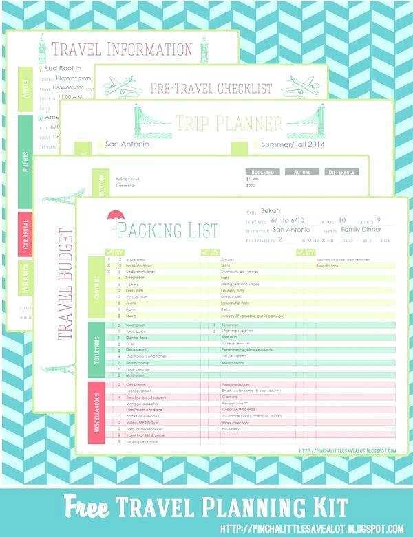 Travel Itinerary Template Printable - Cards Design Templates