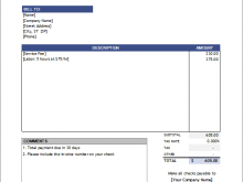 Consulting Invoice Template Ontario