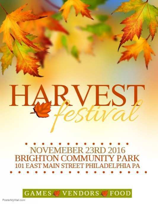 65 Create Harvest Festival Flyer Template for Ms Word for Harvest Festival Flyer Template