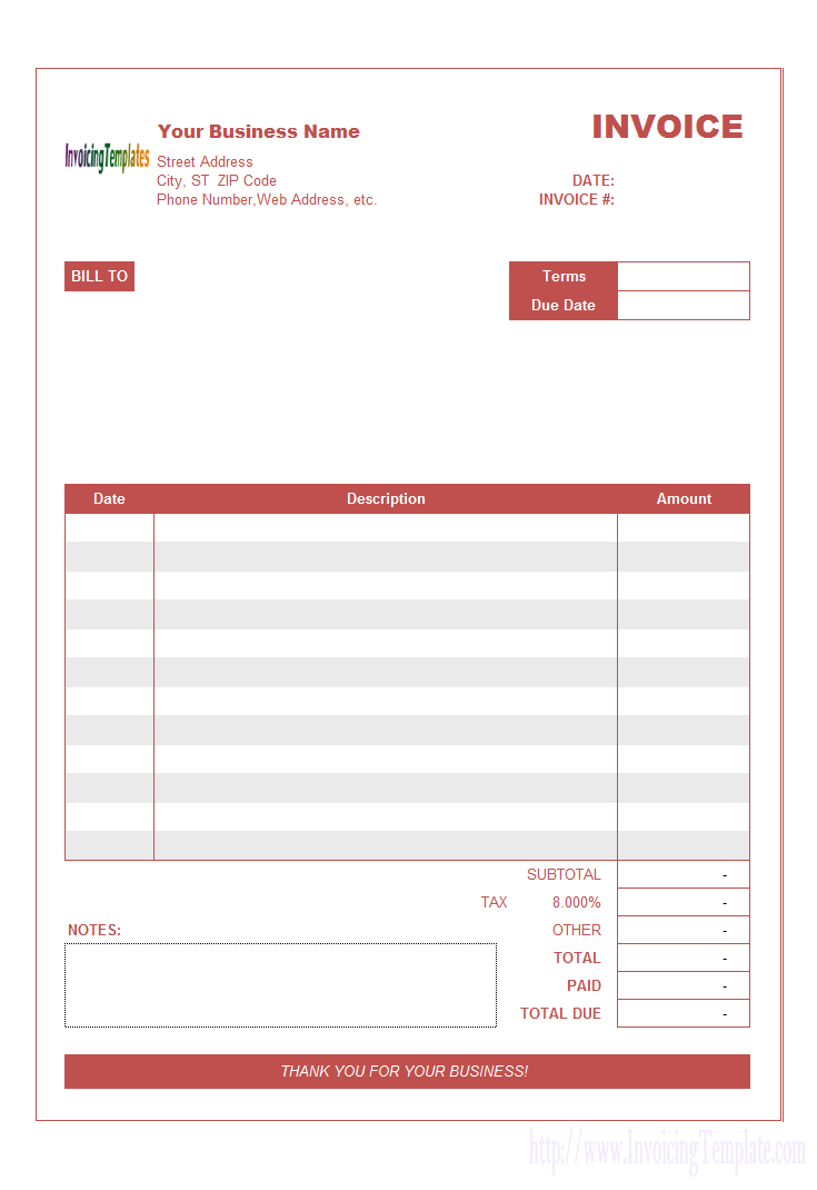 65 Create Notary Invoice Template Free For Free with Notary Invoice Template Free