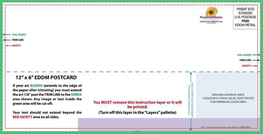 65 Create Usps Postcard Template 6 X 11 for Ms Word for Usps Postcard Template 6 X 11