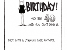 65 Creative 40Th Birthday Card Template Free PSD File with 40Th Birthday Card Template Free