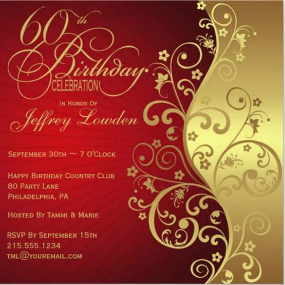 50Th Birthday Card Invitation Templates Cards Design Templates