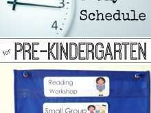 65 Creative Kindergarten Class Schedule Template For Free for Kindergarten Class Schedule Template
