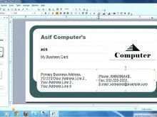 Business Card Template In Word 2007