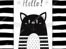 65 Customize Printable Cat Card Template With Stunning Design with Printable Cat Card Template