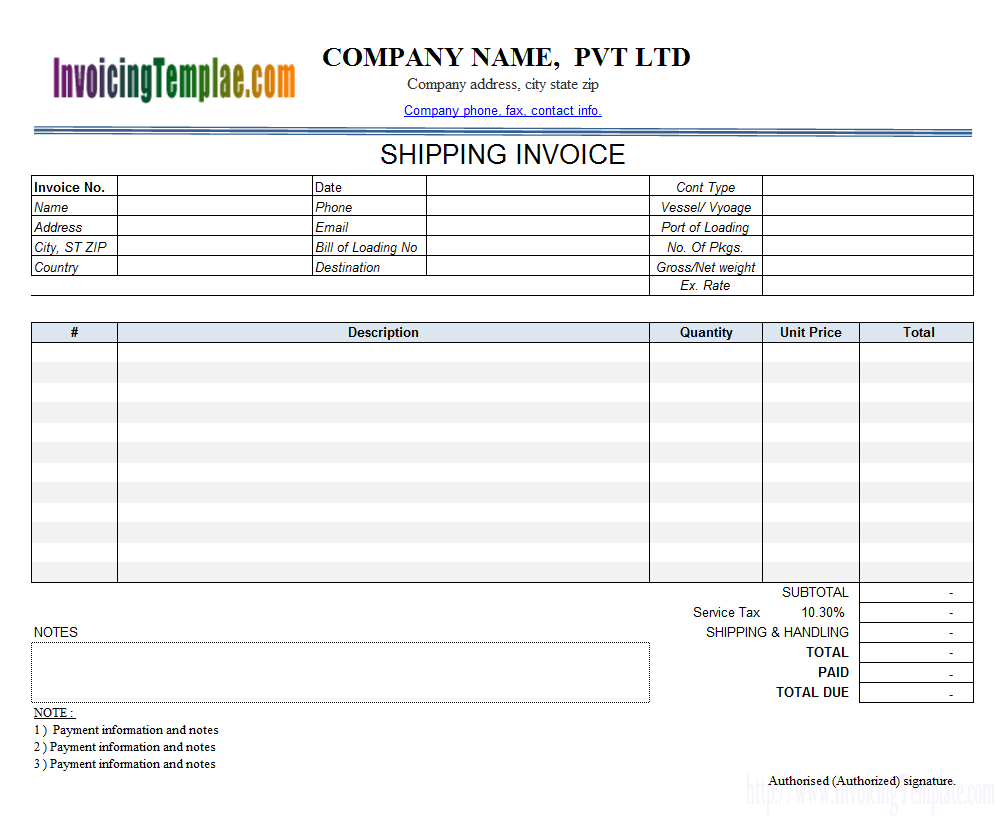 Shipping Invoice Template from legaldbol.com