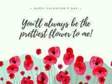 65 Free Flower Valentine Card Templates Layouts with Flower Valentine Card Templates