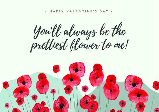 65 Free Flower Valentine Card Templates Layouts with Flower Valentine Card Templates