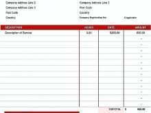 Hourly Invoice Template Free