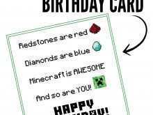 65 Free Printable Minecraft Birthday Card Template Printable in Photoshop by Minecraft Birthday Card Template Printable