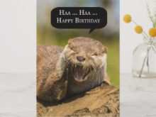 65 Free Printable Otter Birthday Card Template Formating by Otter Birthday Card Template