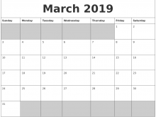 65 How To Create Daily Calendar Template March 2019 in Photoshop for Daily Calendar Template March 2019