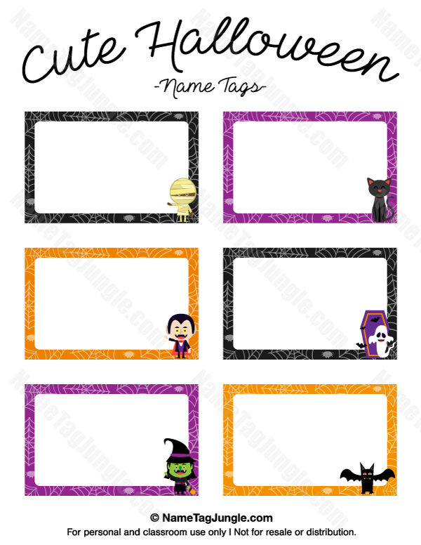 65 How To Create Halloween Name Card Template For Ms Word With Halloween Name Card Template Cards Design Templates