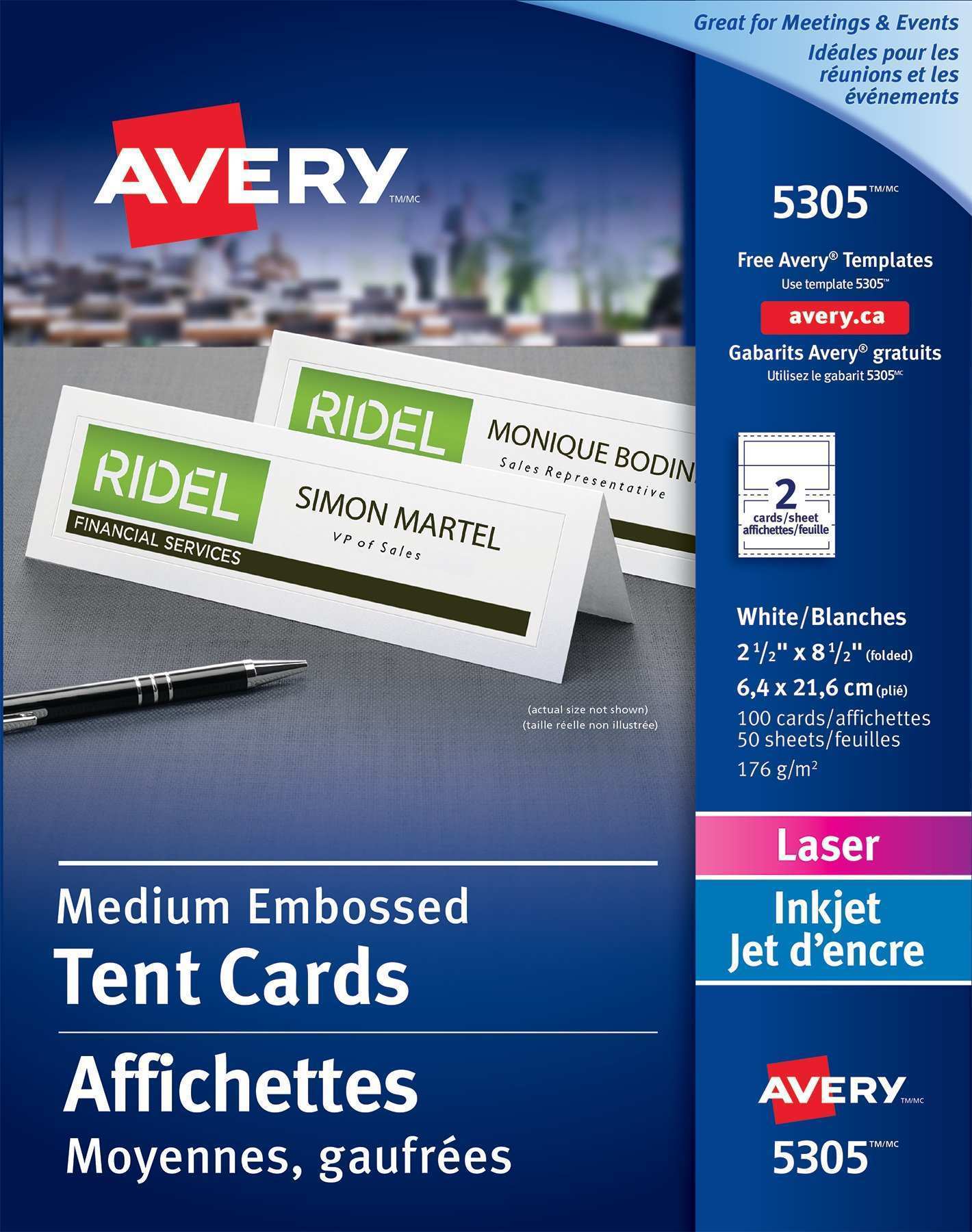 65 Printable Avery Tent Card Template 05305 Formating by Avery Tent Card Template 05305