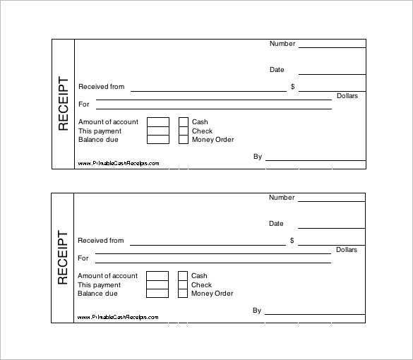 65 printable blank receipt book template layouts for blank