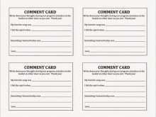 65 Printable Comment Card Templates Word Formating by Comment Card Templates Word