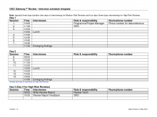 65 Report Interview Schedule Sheet Template 2 Templates for Interview Schedule Sheet Template 2