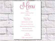 65 The Best Menu Card Template Birthday Formating for Menu Card Template Birthday