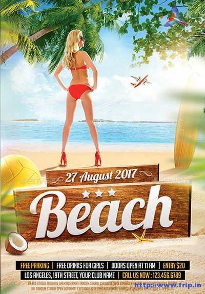 65 Visiting Beach Party Flyer Template for Ms Word with Beach Party Flyer Template