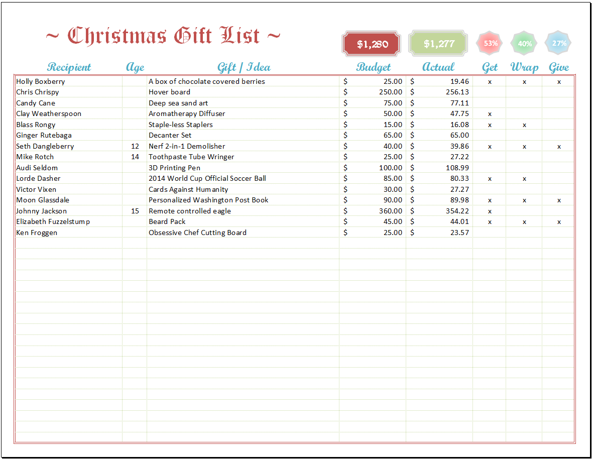 66 Adding Christmas Card List Template Excel Templates for Christmas Card List Template Excel