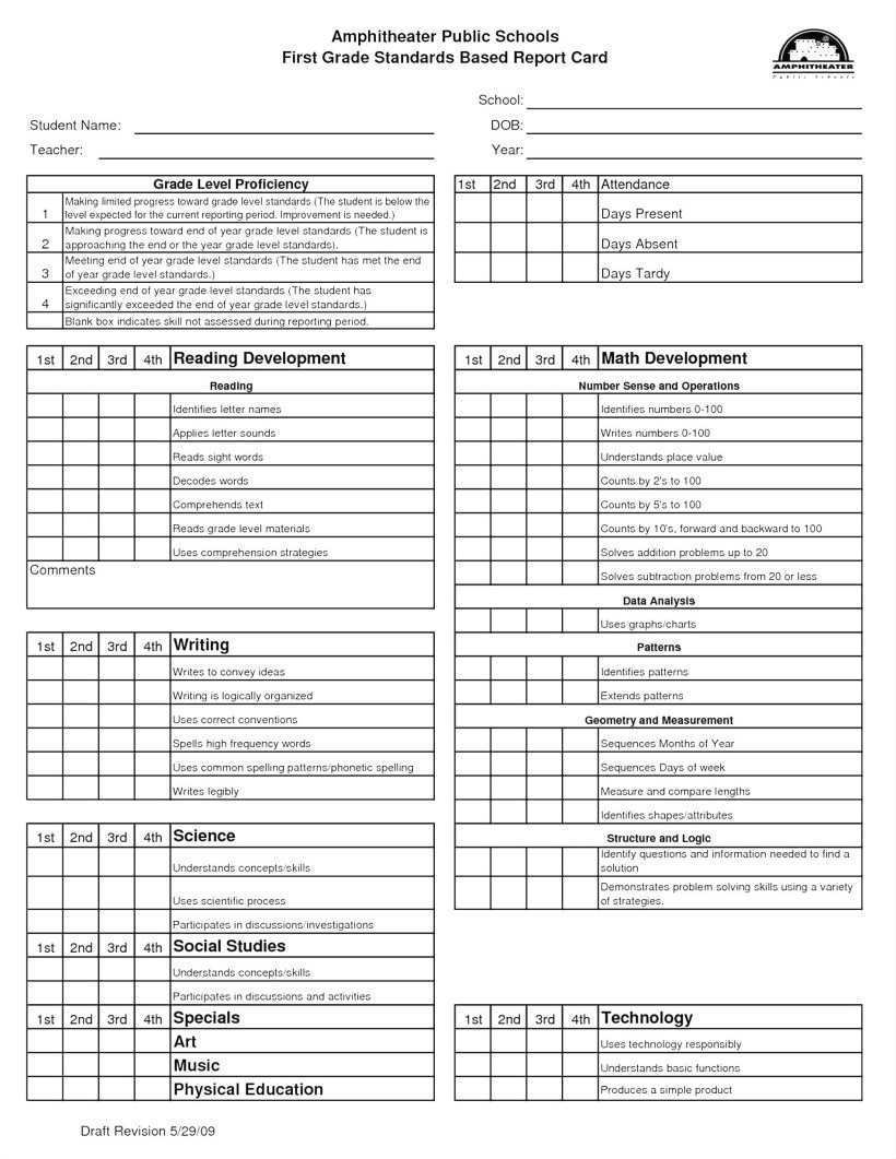 23 Create Homeschool Middle School Report Card Template Free Pertaining To Homeschool Report Card Template Middle School