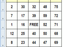 66 Customize Bingo Card Template 5X5 Excel for Ms Word with Bingo Card Template 5X5 Excel