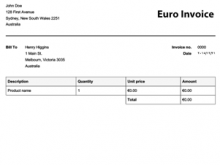 66 Free Printable Invoice Template Europe for Ms Word by Invoice Template Europe