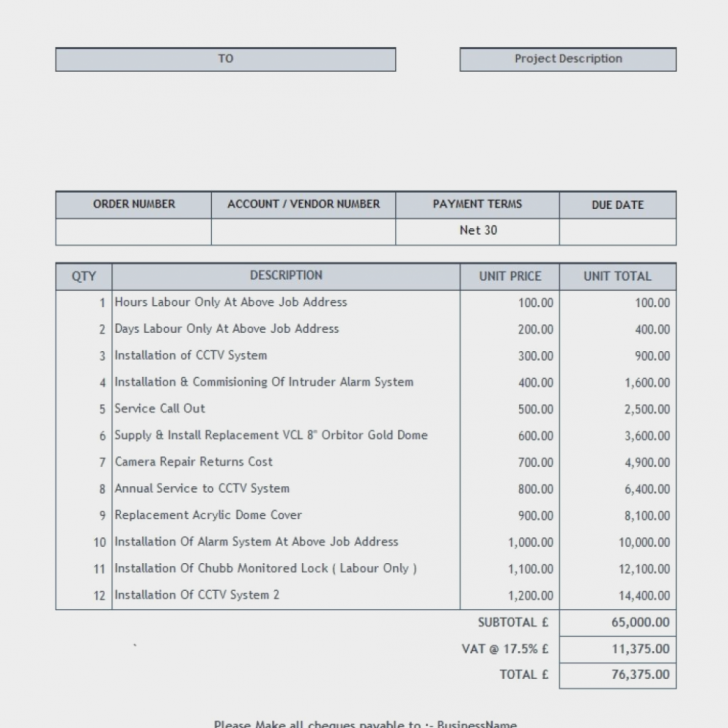 Roof Repair Invoice Template Cards Design Templates