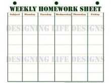 66 Online Weekly Homework Agenda Template Layouts with Weekly Homework Agenda Template