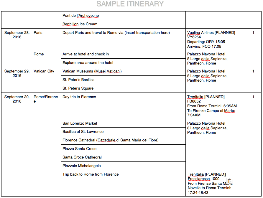 66 Standard Travel Itinerary Template Paris PSD File for Travel Itinerary Template Paris