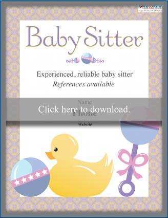 66 The Best Babysitter Flyers Template Formating with Babysitter Flyers Template